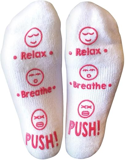 Haute Soiree Labor and Delivery Socks - Funny Push Gift for New Mom to Be