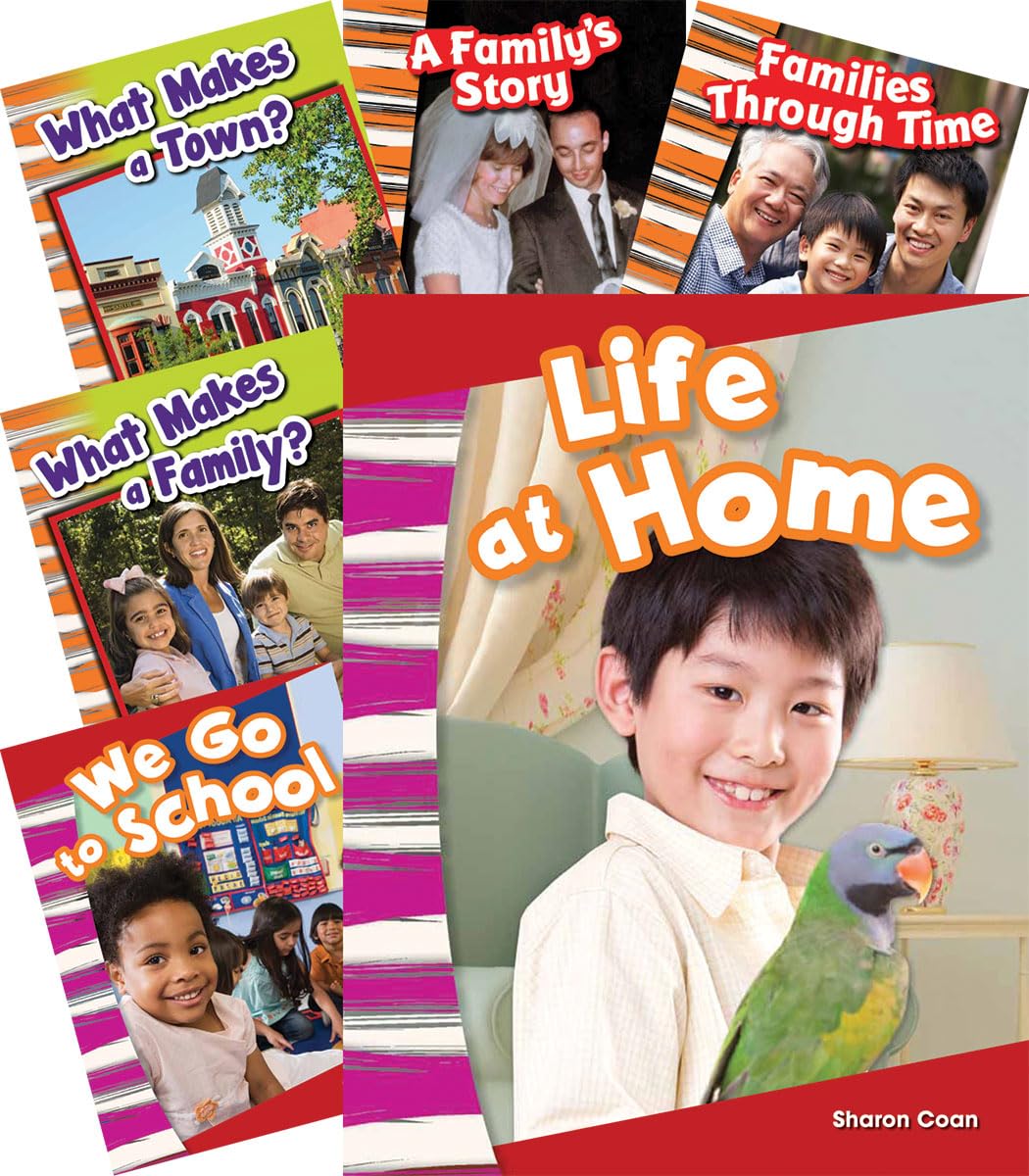 Teacher Created Materials - Primary Source Readers: Community and Family - 6 Book Set - Grades K-2 - Guided Reading Level A - I