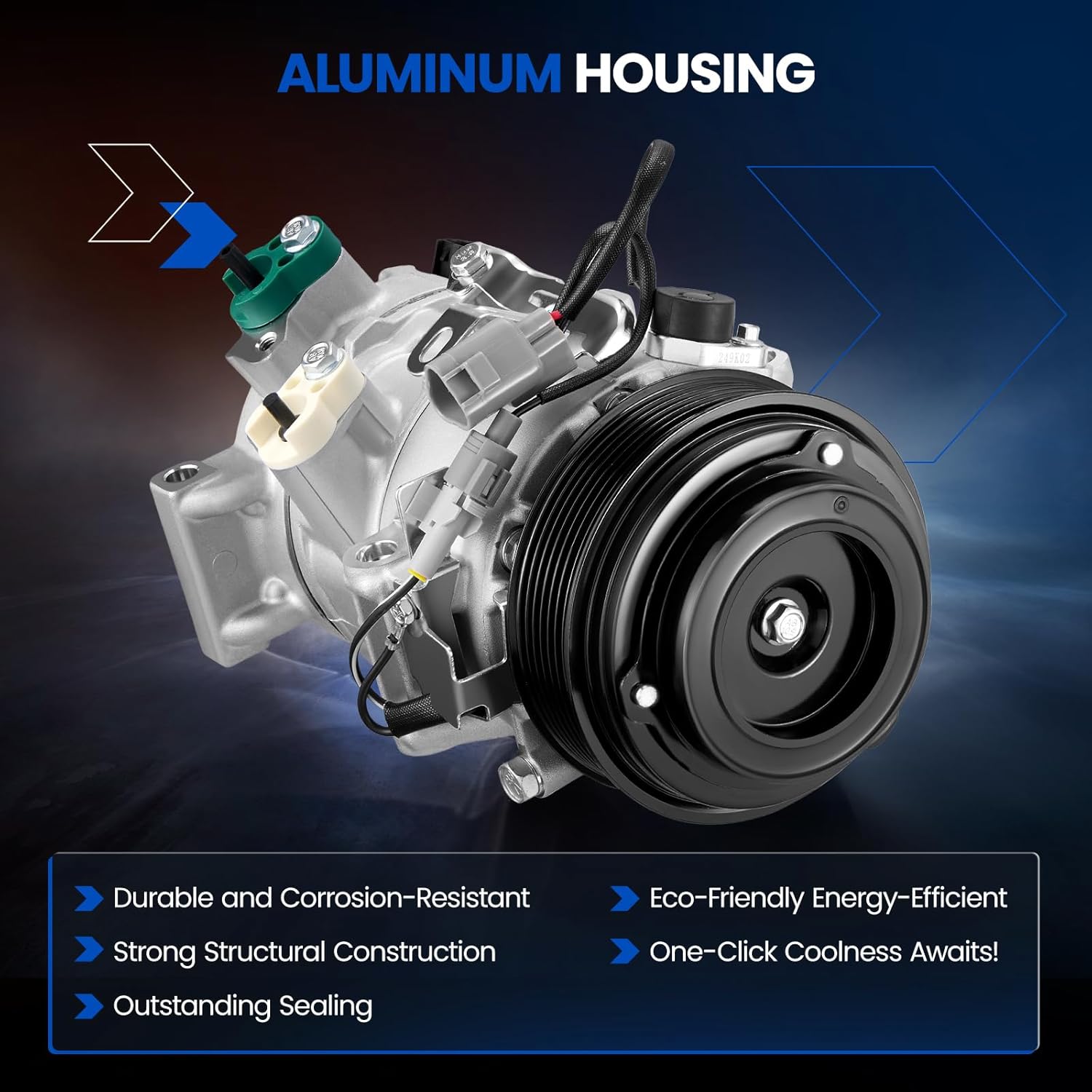 639852 Air Conditioning A/C Compressor with Clutch Compatible with Toyota Avalon (2008-2012), for Camry (2007-2011) Sedan, V6 3.5L Gas