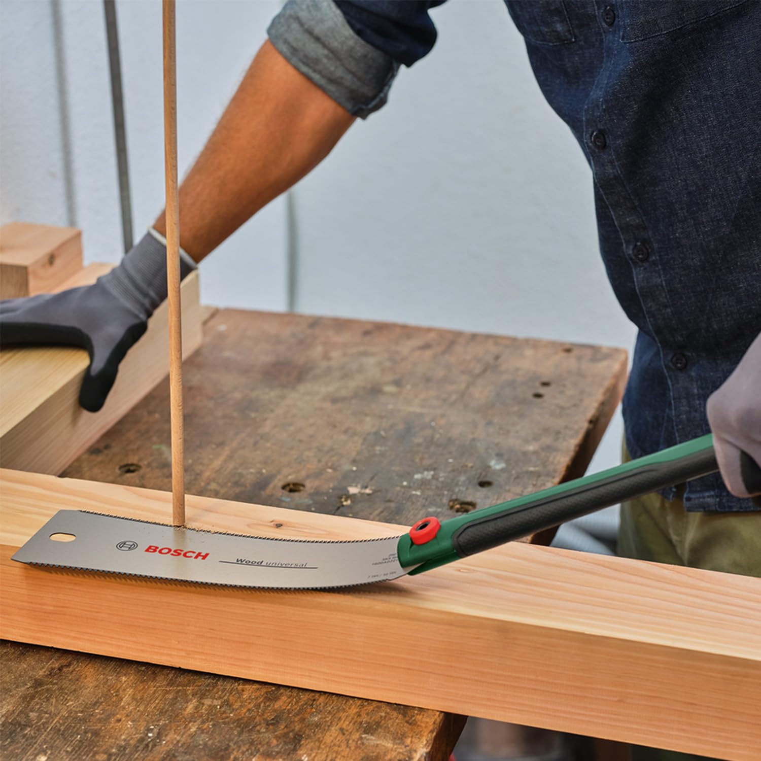 Bosch Sierra japonesa Ryoba 250 mm (cortes enrasados y precisos madera y plástico; hoja acero SK5 flexible; dientes doble cara 7-10/17 TPI; empuñadura ergonómica extralarga)