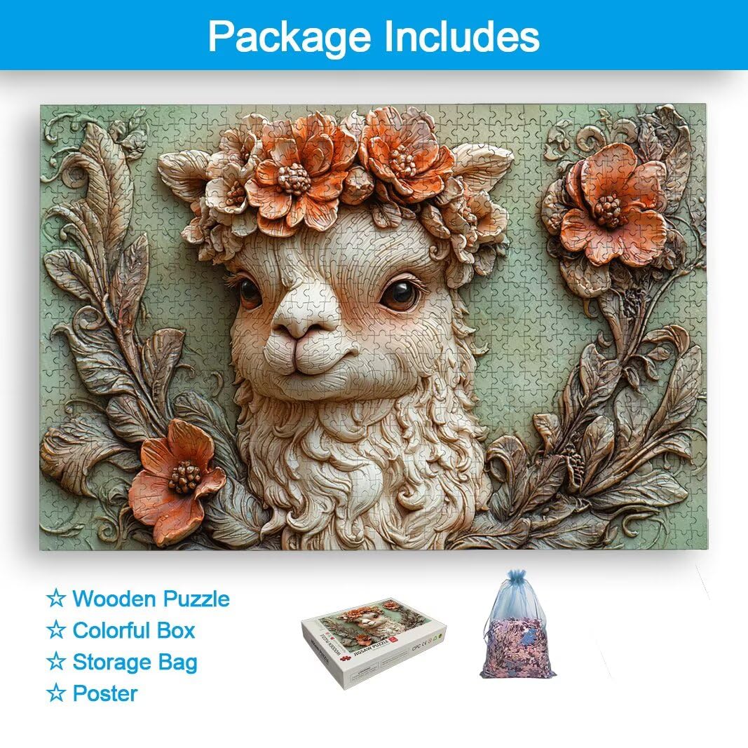 Puzzle Alpaca, Puzzle 1000 Pezzi per Adulti, Regalo Donna/Uomo -2625