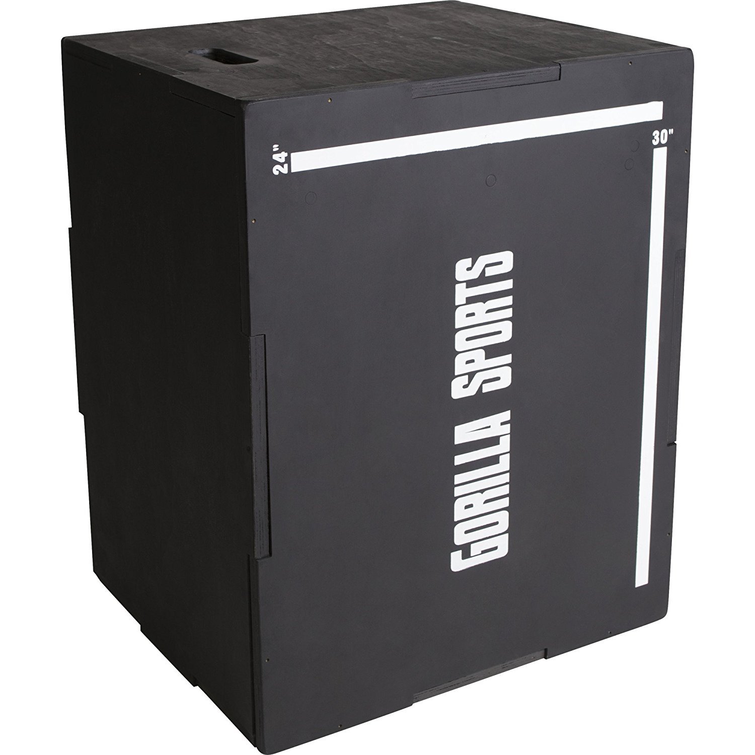 GORILLA SPORTS® Plyo Box - 3 in 1 con 3 Altezze, 76x51x61cm, Carico 200/500kg, in Legno, Marrone/Nero - Jump Box Pliometrico, Scatola di Salto, Piattaforma Pliometrica, Allenamento, Palestra, Esercizi