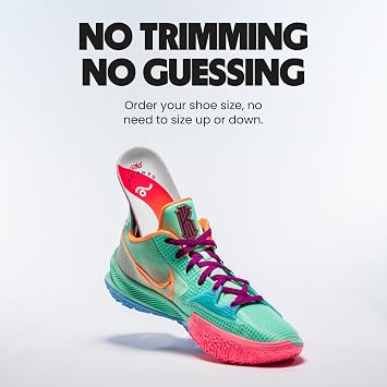 MOVE Game Day Pro- Ultimate Performance Sports Insoles for Basketball, Volleyball, Football, Tennis, Athletics, Baseball, Running, and Active Lifestyle. Extra Shock Absorption (M 10-10.5/WM 11.5-12)