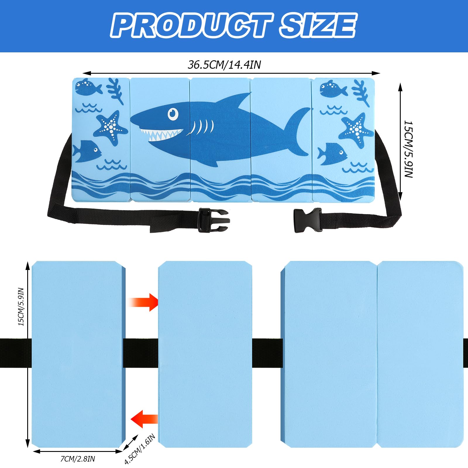 Schwimmgürtel Kinder - Verstellbare Schwimmhilfe Mit 5 Blöcken Ab 6 Jahren