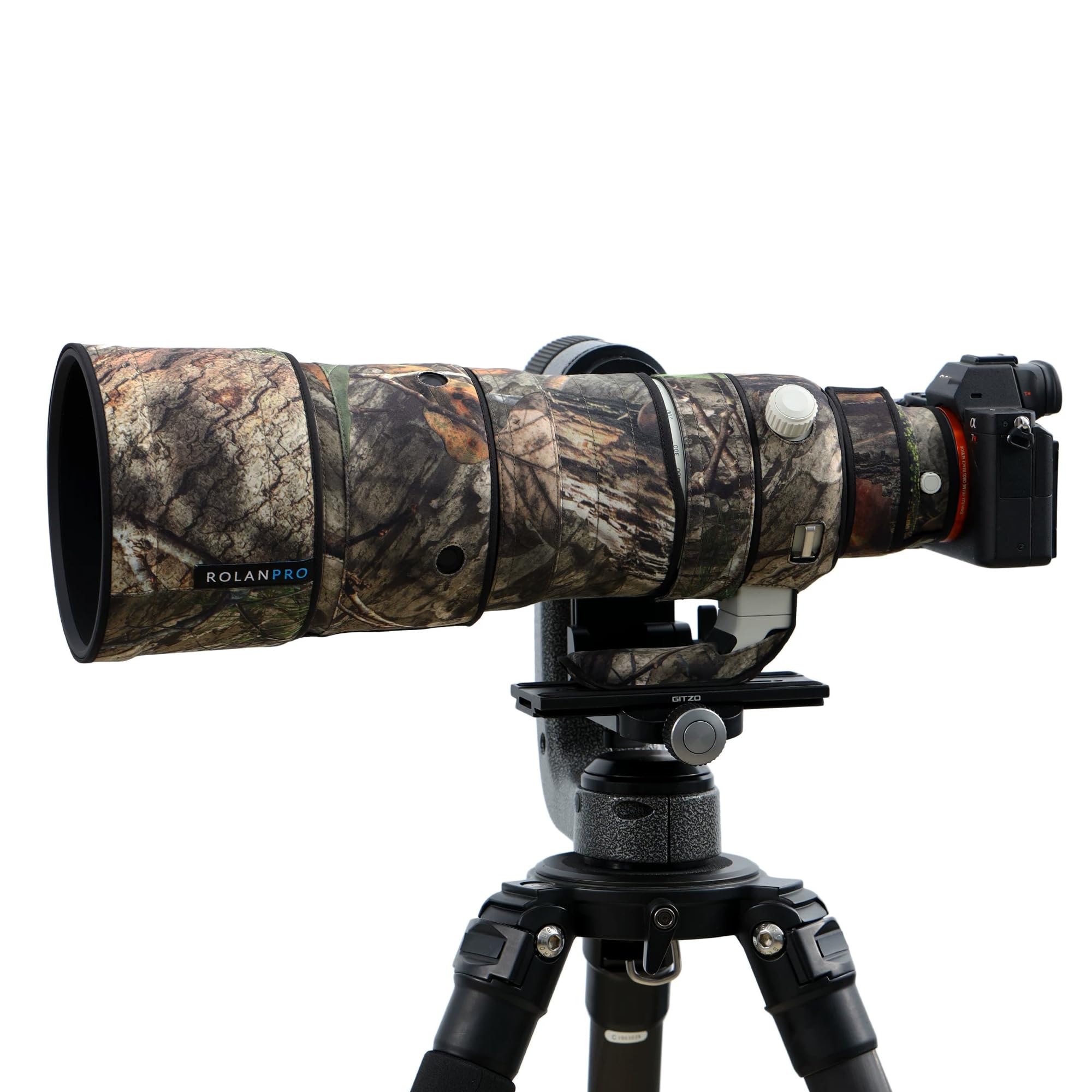 Rolanpro Housse Objectif Compatible avec Sony FE 100-400mm F4.5 GM OSS SEL100400MC, Protection Imperméable Camouflage pour Photo Animalière et Oiseaux #31 Jungle Camo