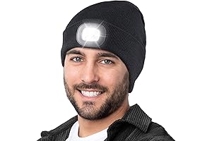 Tutuko Beanie with Built-In Rechargeable LED Light for Hands-Free Illumination
