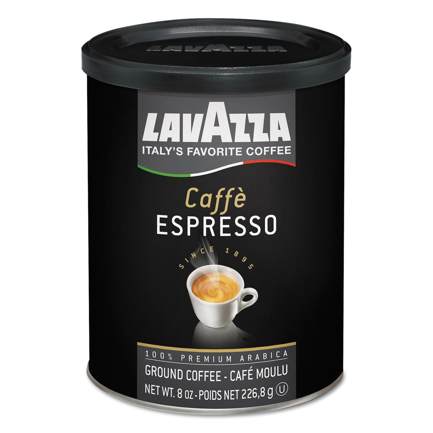 Lavazza Caffe Espresso Ground Coffee Blend, Medium Roast, 8-Ounce Can