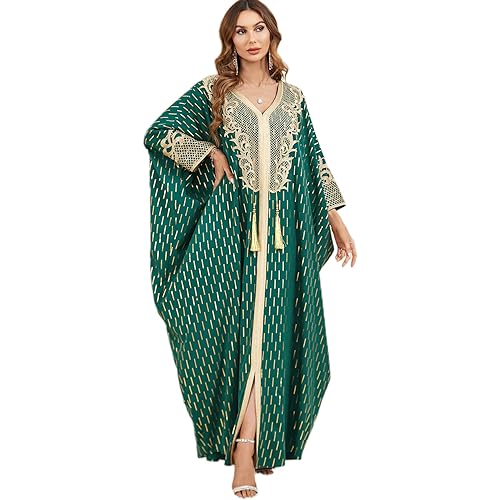 Qianliniuinc Women Muslim Maxi Dress Abaya - Lady Long Sleeve Maxi Dress Dubai Gown Jalabiya One Size