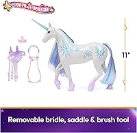 Vista 3 de Unicorn Academy, Glaciar Power of Friendship con silla de montar y brida translúcidos, 11 pulgadas, muñecas y juguetes de unicornio, regalos