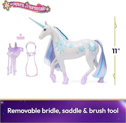 Miniatura 3 de Unicorn Academy, Glaciar Power of Friendship con silla y brida translúcidas, 11 pulgadas, muñecas y juguetes de unicornio para niñas de 4 años en