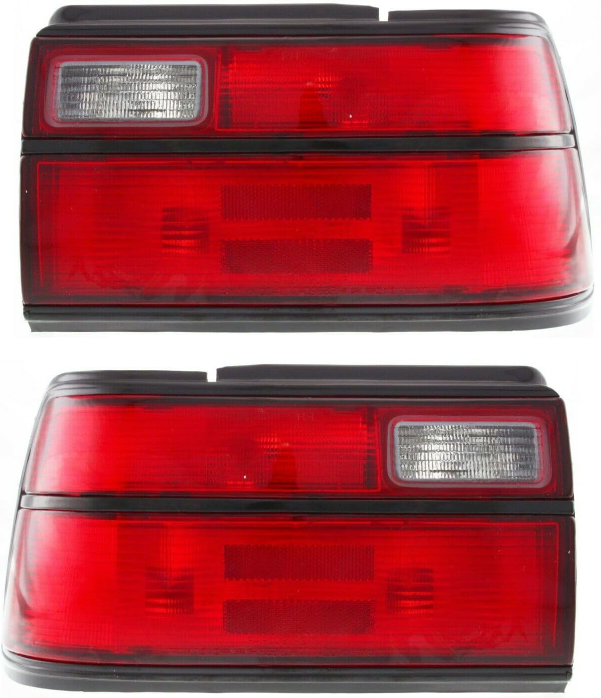 2pcs Tail Light Halogen Bulb Left Right Side Clear & Red Lens W/Bulb Tail Lamp for Toyota for Corolla Base/DLX/LE 91-92 14501957 TO2800132, Revitalize your car