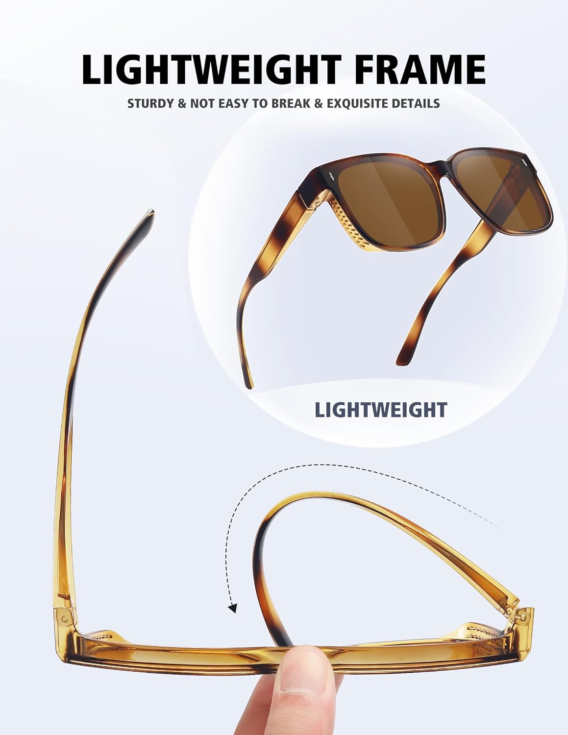 MEETSUN Oversized Fit Over Glasses Sunglasses for Women Trendy Large Square Polarized Sun Glasses for Driving - Image 5