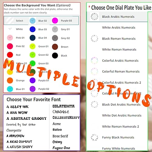 Miniatura 6 de Reloj personalizado con foto relojes de pared personalizables con tus fotos texto 10 pulgadas decoración redonda silenciosa para sala de estar