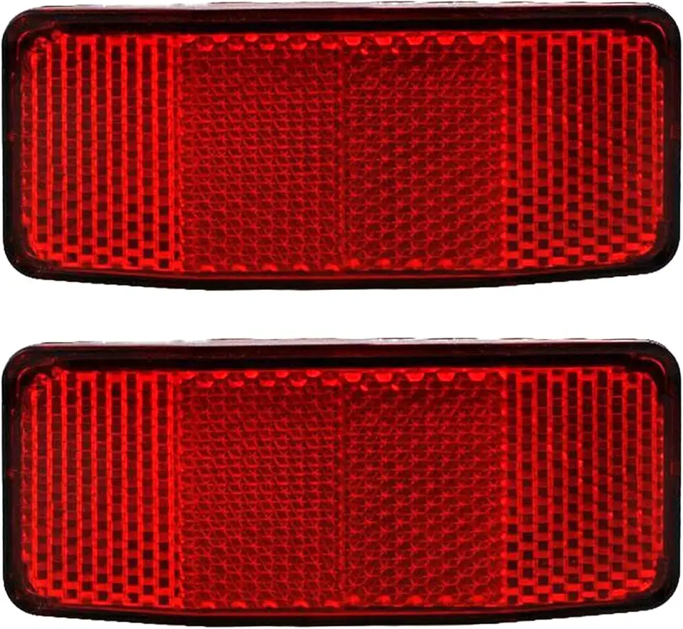 2 refletores de bicicleta para andar à noite, faixa de aviso universal, refletores de aviso de ciclismo para cestas traseiras, caminhadas, bicicleta infantil