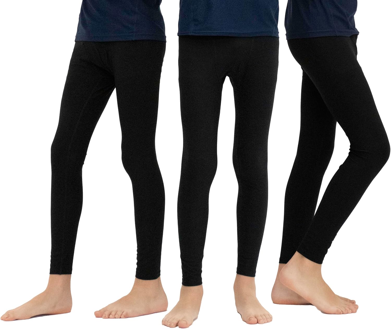 KISTA 3 Pack Kid's Compression Pants, Athletic Sports Leggings & Running Tights Bottoms