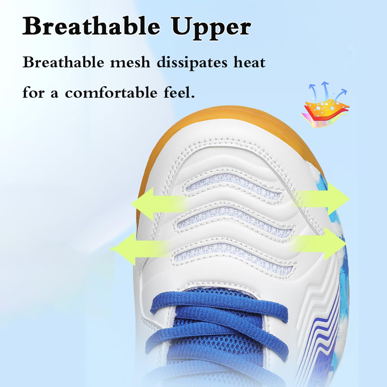 Chaussure de Badminton,Chaussures Tennis Table D'IntéRieur,Chaussure Badminton Homme,Chaussure de Squash,légères et Respirantes,pour Badminton,Tennis De Table,Squash
