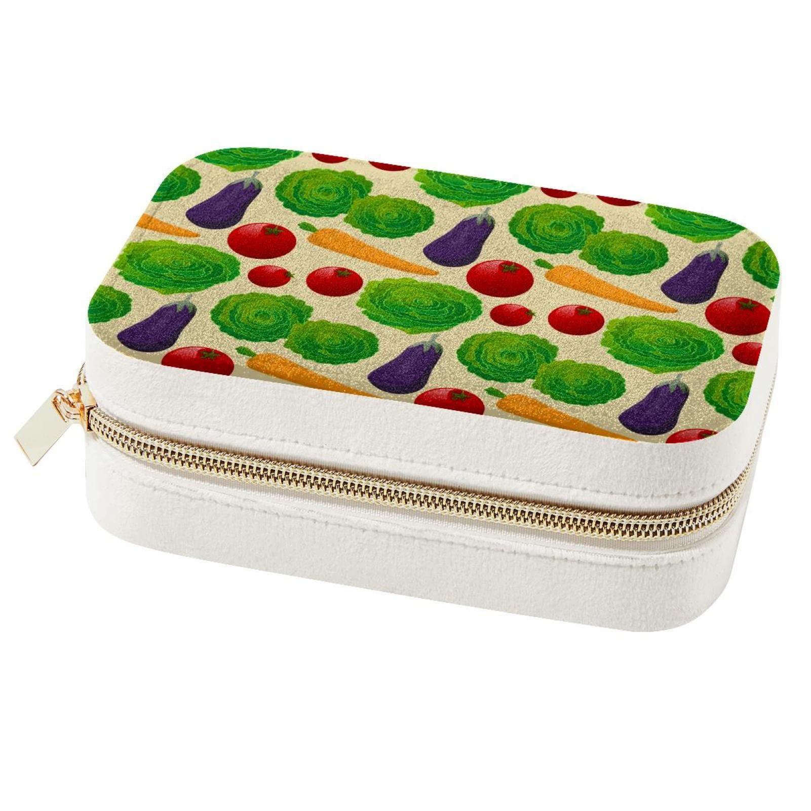 Boîte à bijoux de voyage fruits et légumes pour bagues et colliers