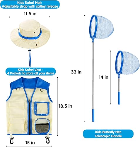 Miniatura 4 de INNOCHEER Atrapa insectos para niños, kit de explorador para niños, juguetes al aire libre para niños pequeños de 3 a 5 años, juguetes al aire libre