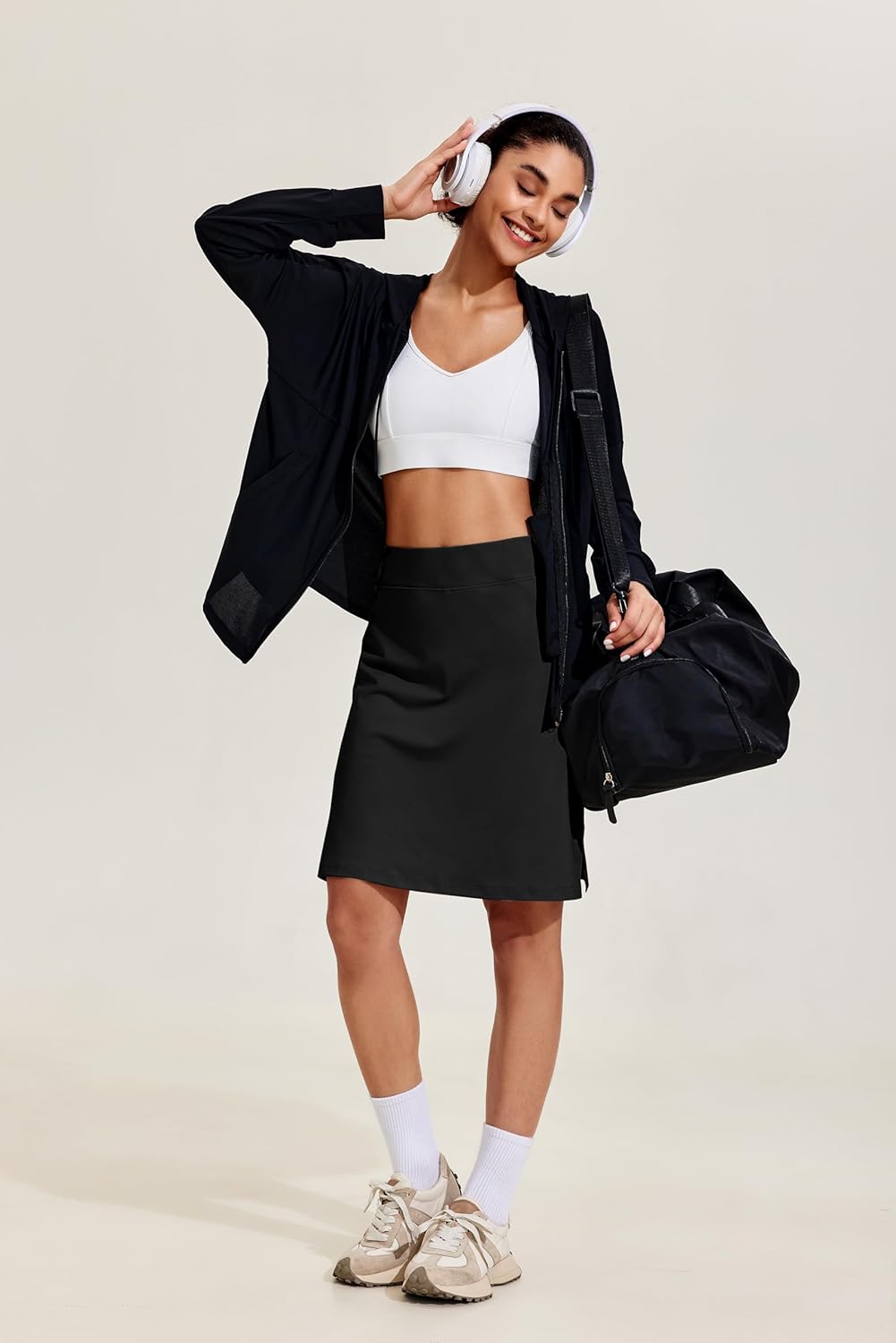 COOrun Women's 20" Knee Length Skorts Skirts Athletic Tennis Skorts Long Golf Skirt with Pockets Modest Skirts - Image 5