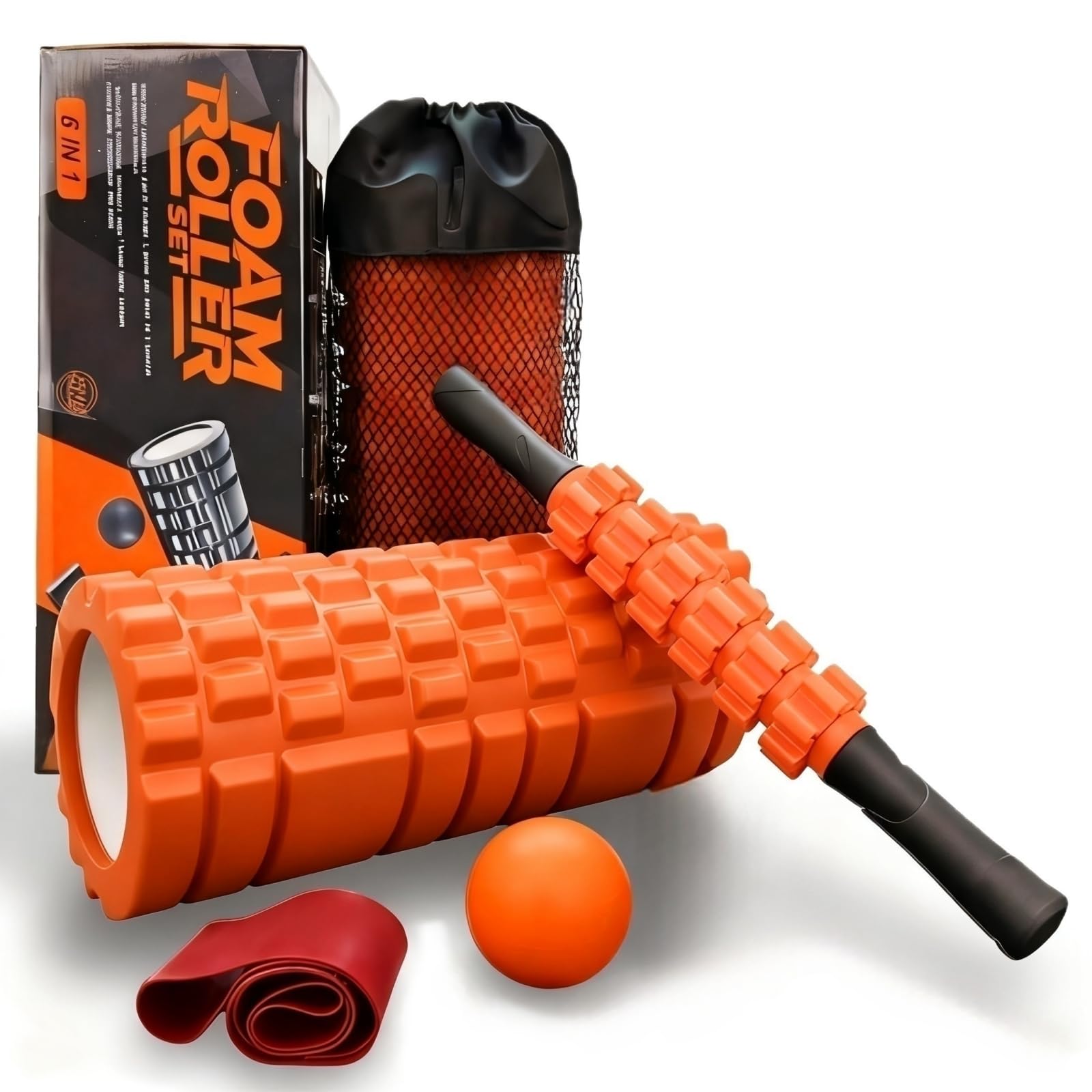 Amazon.com: Aucuu 5 in 1 Foam Roller Set Includes Hollow Core