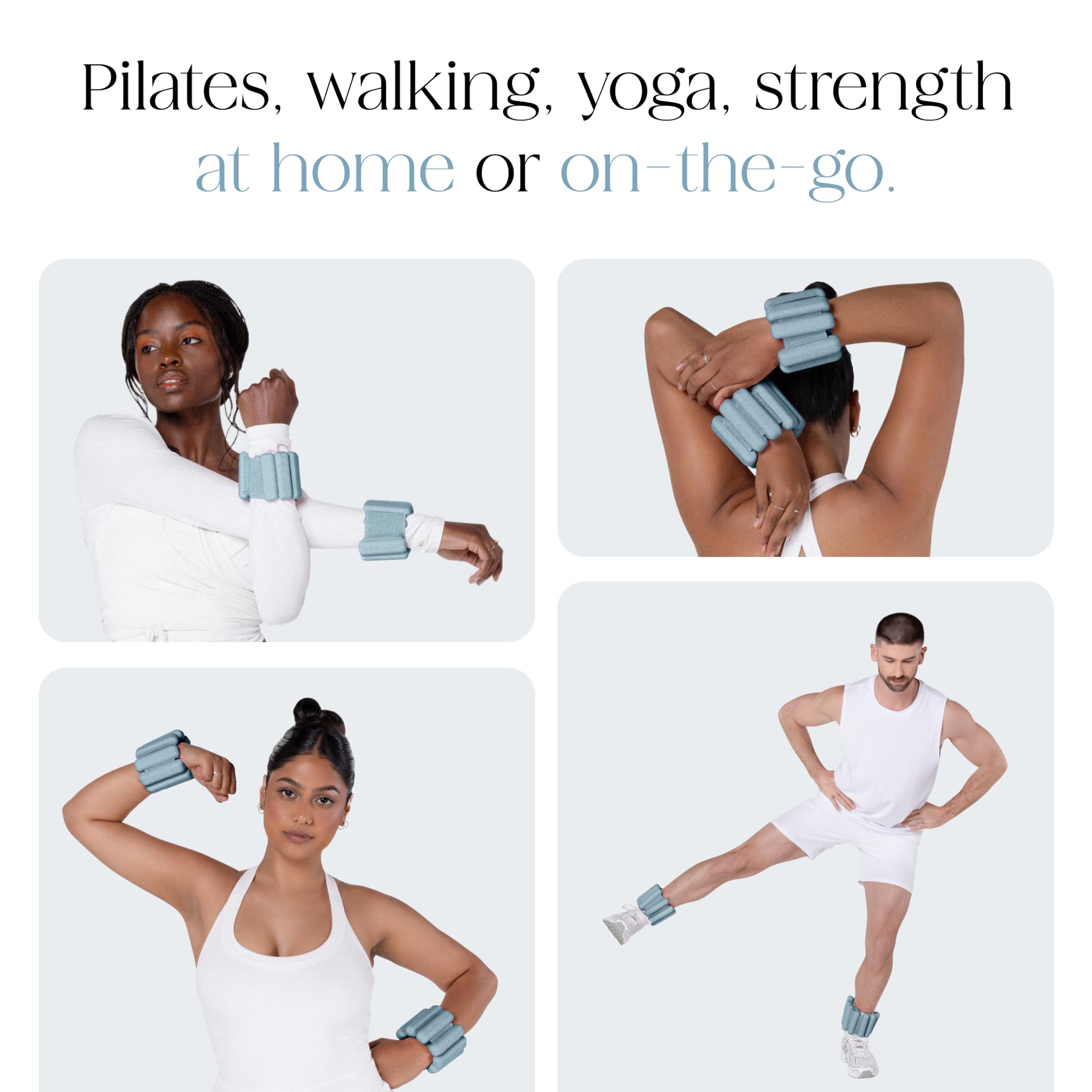 Bala 2 Gewichtsgewichte (0,5 kg und 0,9 kg), verstellbare Gewichte für Handgelenk und Knöchel, Yoga, Tanzen, Barre, Pilates, Cardio, Aerobic, Walking