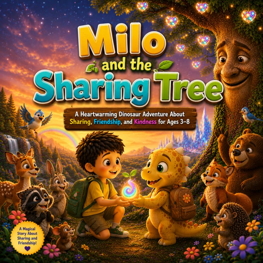 Milo and the Sharing Tree: A Heartwarming Dinosaur Adventure About Sharing, Friendship, and Kindness for Ages 3–8 (Milo's Magical Dino Adventures)