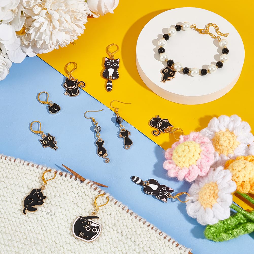 16 Marqueurs De Points Chat Pour Tricot Et Crochet - Fermoirs Homard, Alliage - Accessoires Tricot Créatif