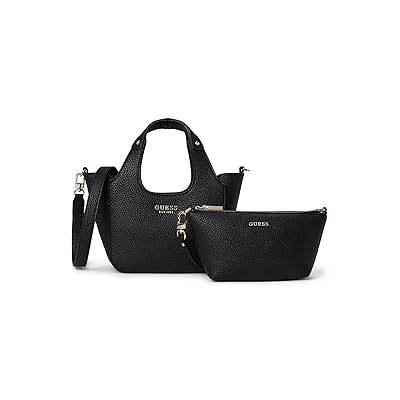 GUESS Calista Mini Tote Satchel Handbags Black, Polyester