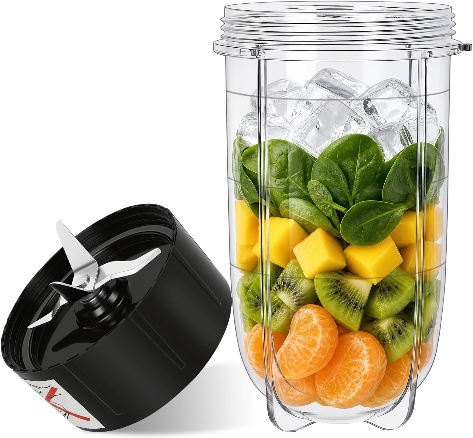 Replacement Cross Blade + 16oz Cup Set for Magic Bullet, Replacement Parts compatible with 250 W Magic Bullet MB1001 Blender