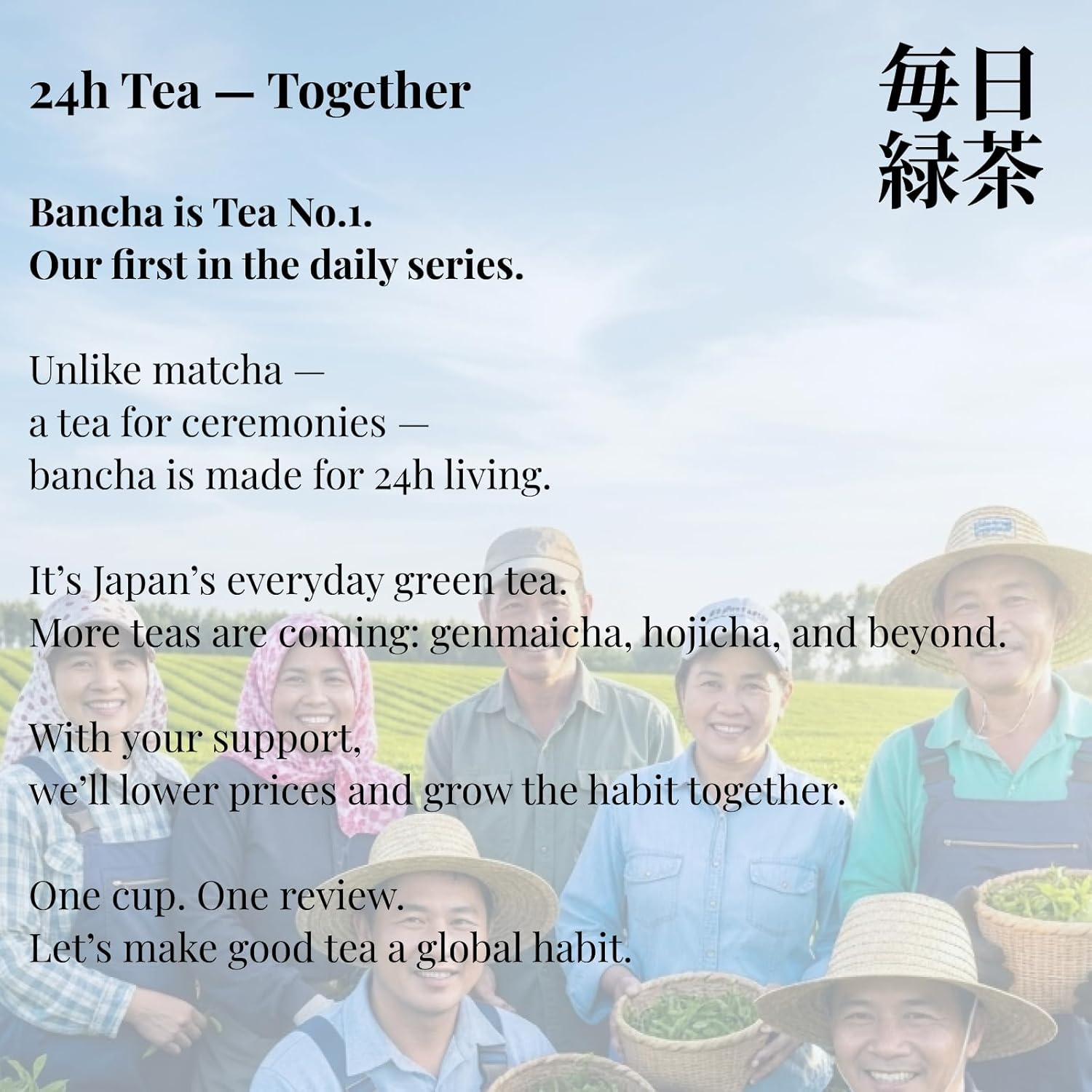 Japanese Bancha Green Tea Loose Leaf – Mild Flavor, Low Caffeine, High in Catechins – 100% Japanese Tea Leaves, No Additives, Eco-Friendly Packaging (100g / 3.5oz) 毎日緑茶