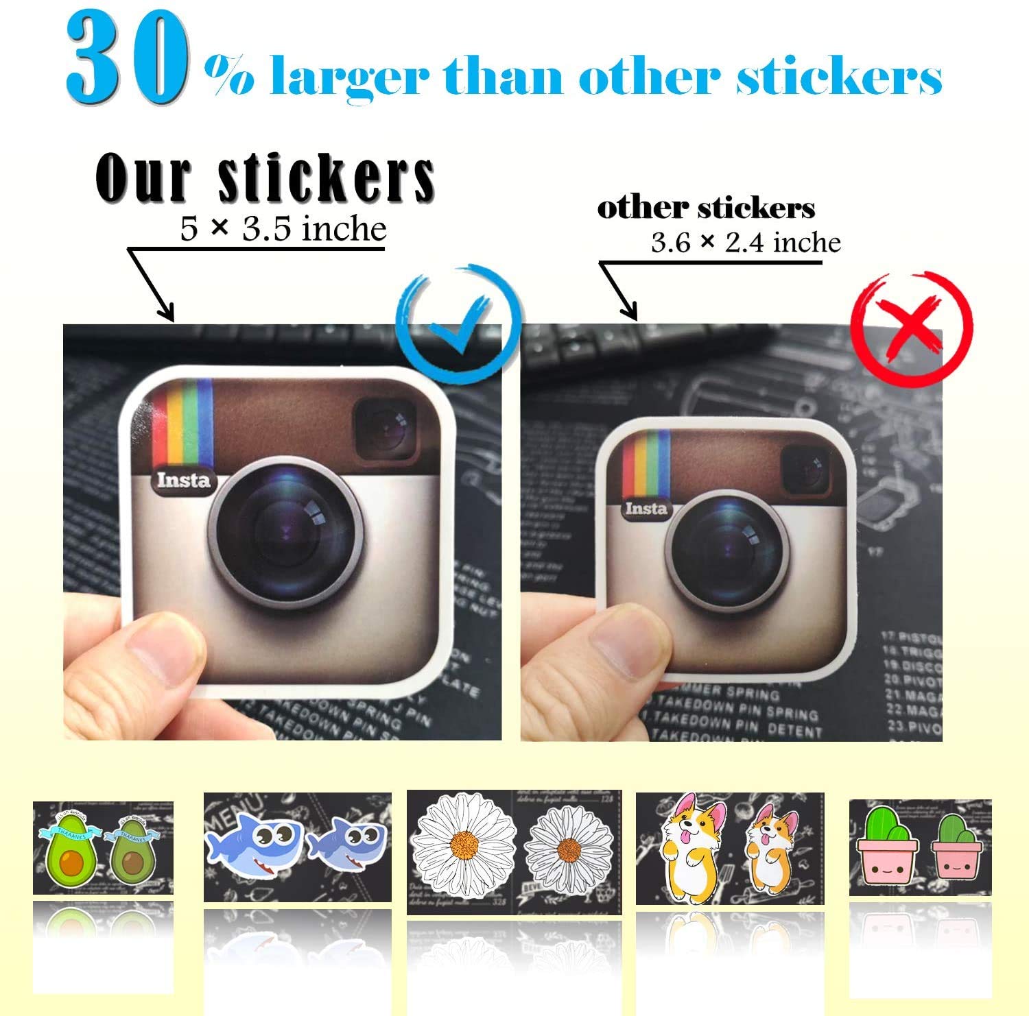 Buy 500 PCS Cool Stickers for Adults, Waterproof Aesthetic Stickers for