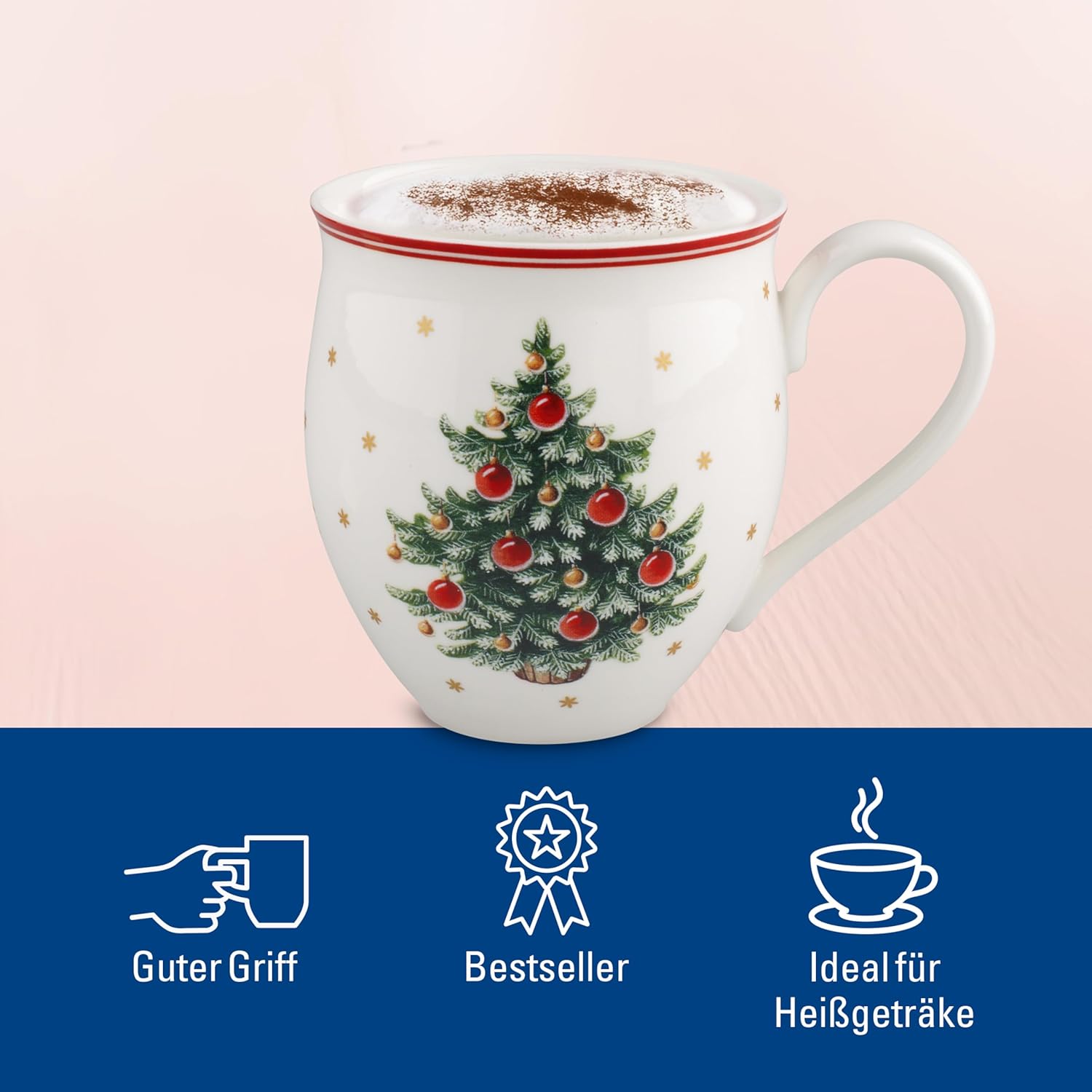 Villeroy & Boch Delight 2-Piece Mug Set, X Mas Tree - Image 6