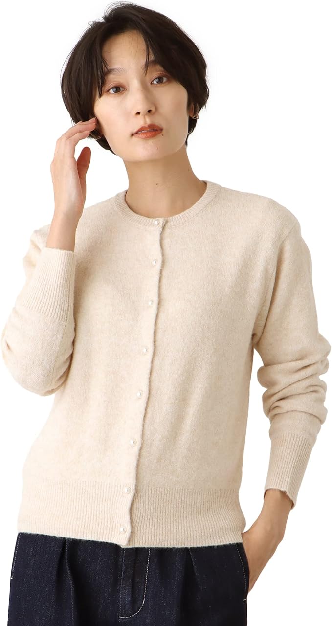 [ アフタヌーンティー リビング ] AfternoonTea LIVING セーター HM58 パールボタンカーディガン