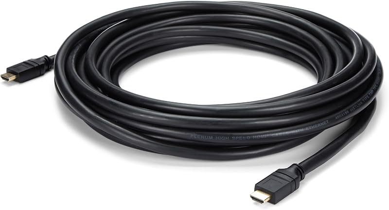 StarTech 35ft Plenum HDMI Cable, 4K 30Hz, 10.2Gbps, Male to Male (HDPMM35) | 4K High Speed Long HDMI Cord with Ethernet, UHD, In Wall Plenum HDMI 1.4 Display Cable, HDCP 1.4, Computer, 4K30 UHD