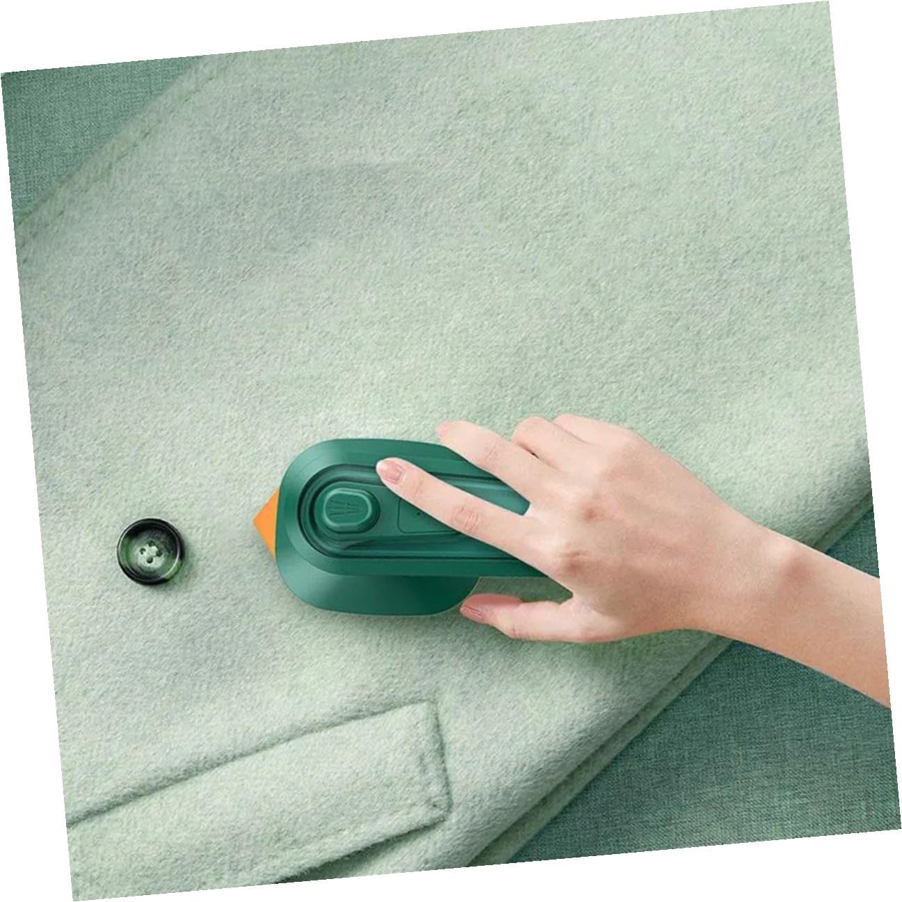 FUOYLOO Portable Handheld Garment Steamer Mini Clothes Steamer with Extra Long Cord for Home and Dormitory Use Efficient Dry and Wet Ironing Machine Lightweight and Easy to Operate Green
