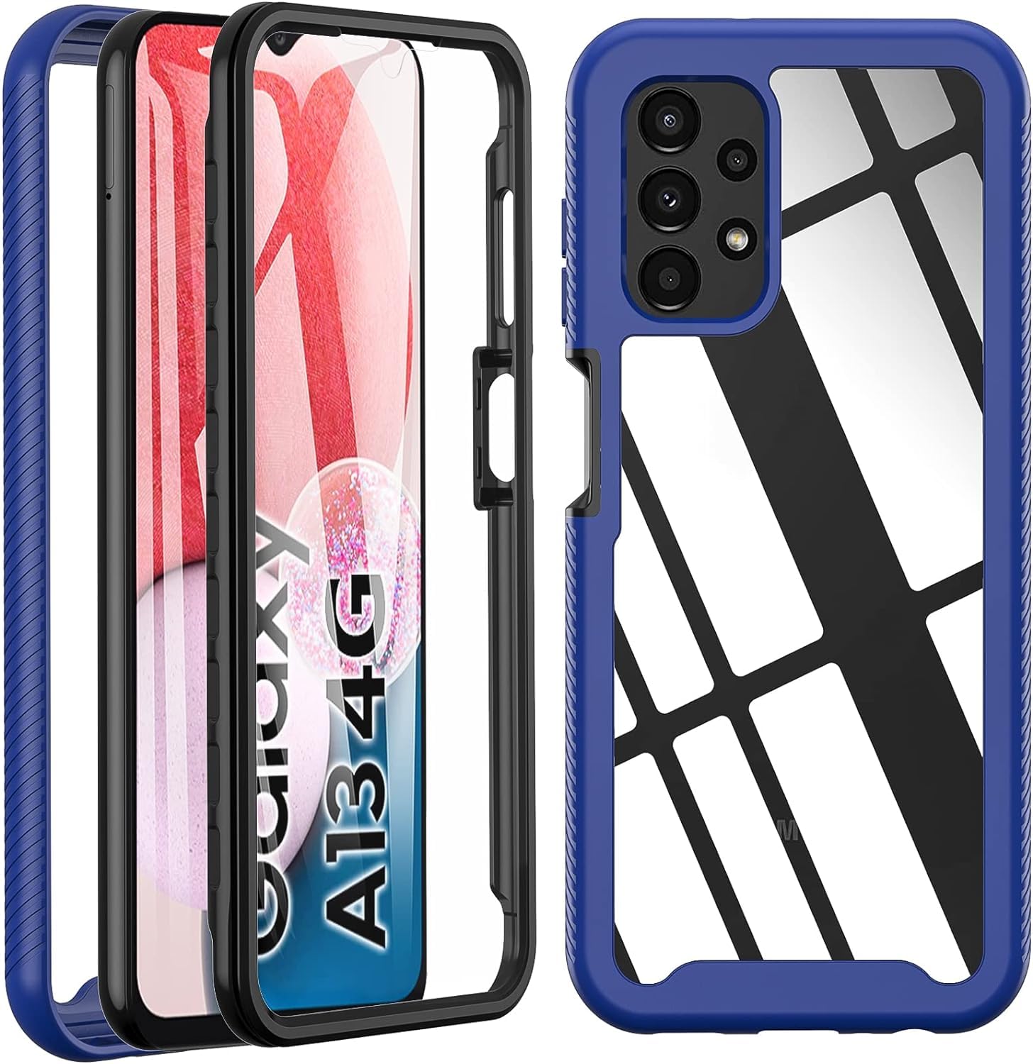 BESINPO for Bark Phone Case,Samsung Galaxy A13 Case,Military Grade Drop 360 Full Body Protection with Built-in Screen Protector Shockproof Rugged Bumper Case for Bark Phone/Samsung A13 Case -Blue