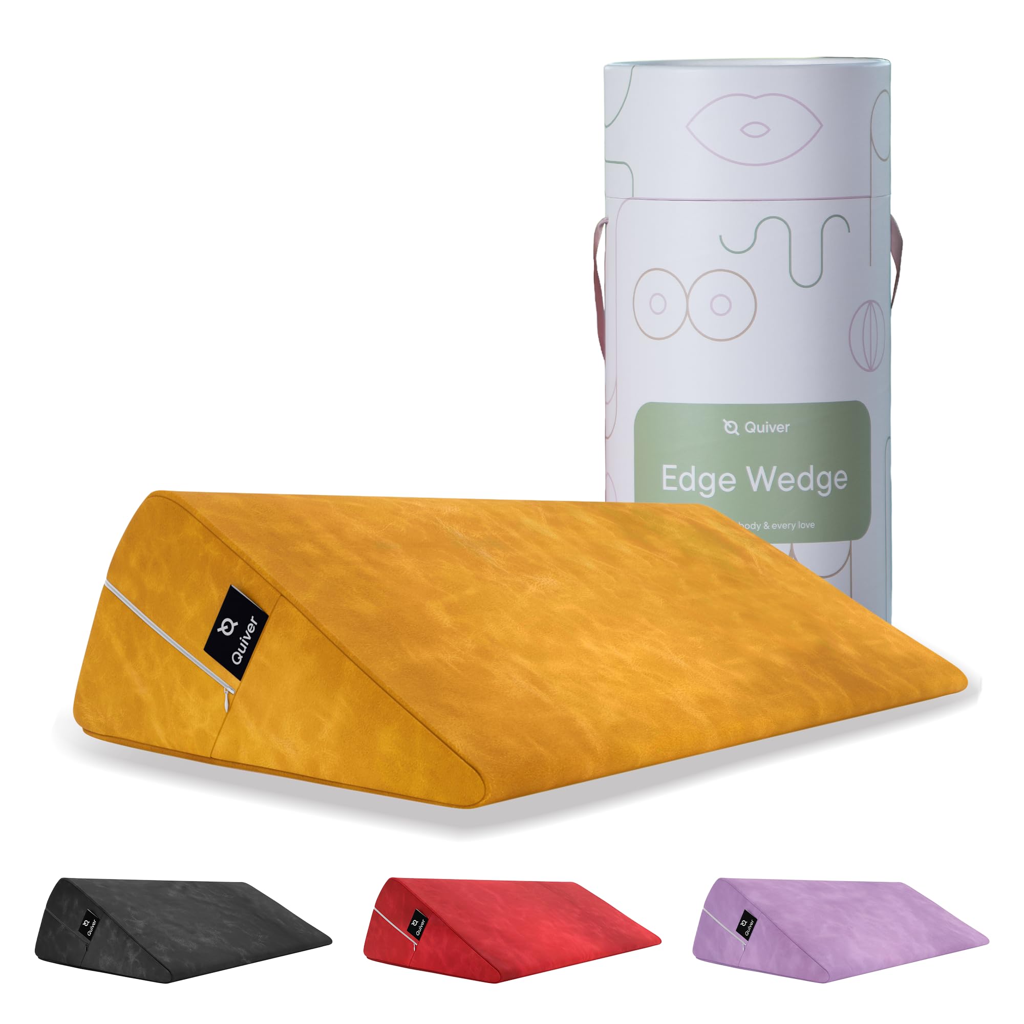 Quiver Edge Premium Intimacy Pillow for All Couples - Canada's Inclusive Intimacy Cushion - Sensual Positioning Sex Pillow Support for Enhanced Comfort (Color: Lavender - Faux Leather) — view 11