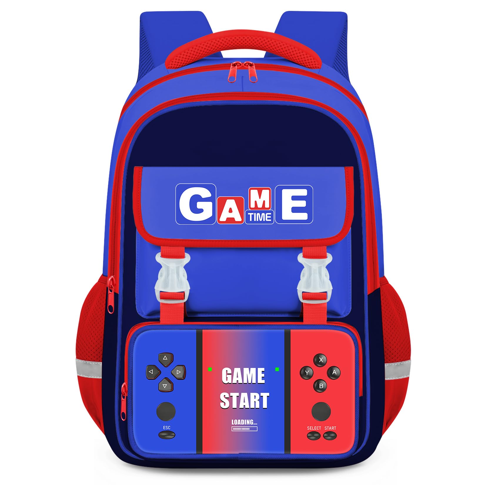 Meridova School Backpacks for Boys - Gamer Boys Backpack for Kids Teens, Multifunctional Bookbag for Elementary Middle School Students, 17″ Video Game