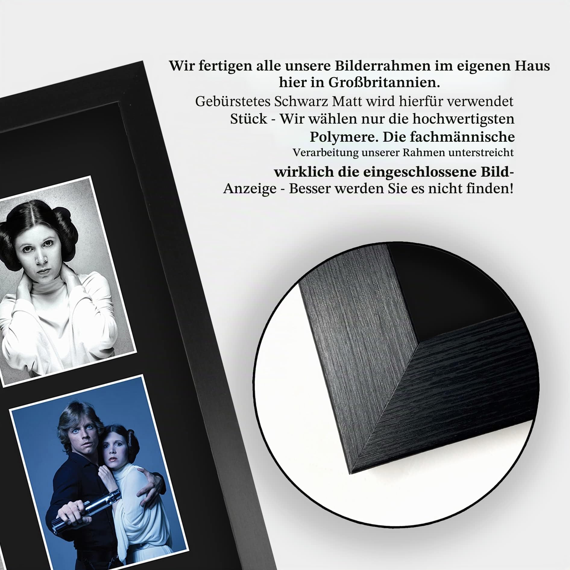 HWC Trading FR A3 Carrie Fisher Star Wars Princess Leia Geschenke Gedruckt, Signiert Autogramm Bild Display Für Film-Erinnerungsstücke-Fans - A3 Eingerahmt