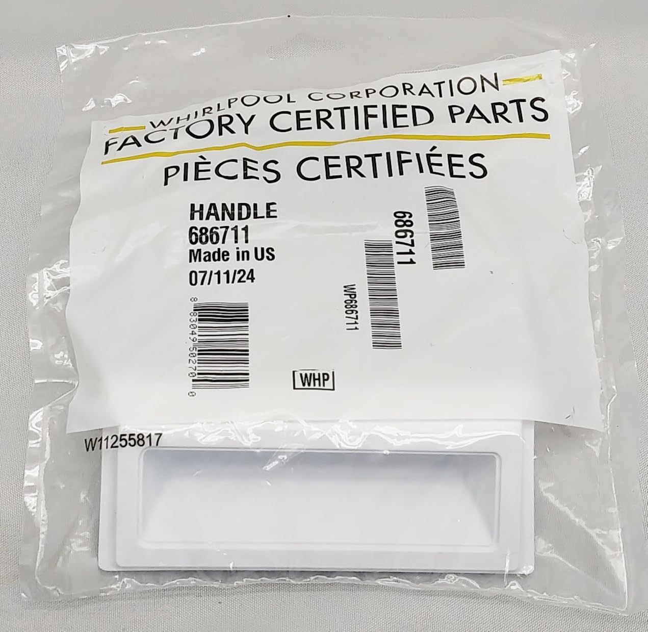 686715 Dryer Door Handle - New - 4 1/2" x 2 3/4" - Genuine OEM - R2-B11 e - EA250707