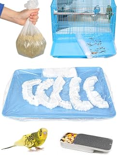 Large Disposable Bird Cage Tray Liners,34'' X 22'' Plastic Parakeet Cage Liner Bag - 30 Pcs Birds Cage Bottom Liner Universal Film Bird Cage Accessories for Finches Canaries Cockatiels Birdcage