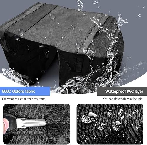 Miniatura 4 de Bolsas de sillín de 25L para bicicleta, bolsa de transporte trasera de bicicleta con borde reflectante, alforjas de bicicleta con ganchos