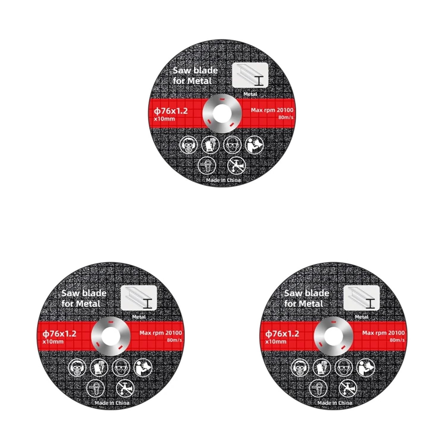 1-10pcs 76mm Metal Cutting Discs Iron Sanding Grinding Cut Off Circle Wheels Saw Blades Discs Electric Angle Grinder Accessories(3pcs)