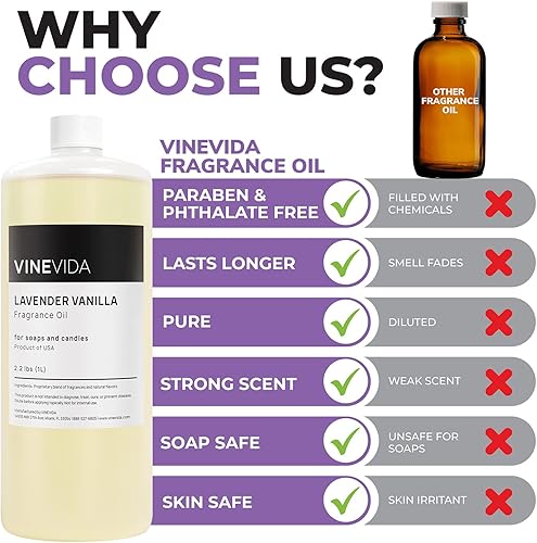 Miniatura 321 de VINEVIDA [4 onzas] Aceite de fragancia de madera de teca de caoba para fabricación de velas y fabricación de jabón, aromas de velas prémium para