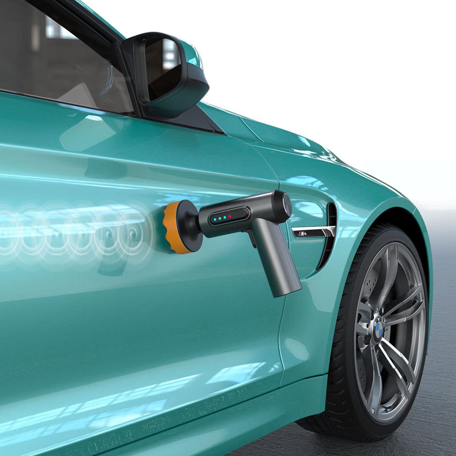 Máquina de Encerado para Coche, Reparación de Arañazos, Batería de Iones de Litio Inalámbrica, Amortiguador Portátil para Uso Doméstico (Máquina pulidora - Versión básica)