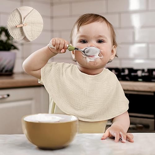 Miniatura 5 de lulumoon Paños de muselina para bebés 100% algodón suave, paños grandes para eructos, trapos neutros para niños y niñas, paño absorbente para