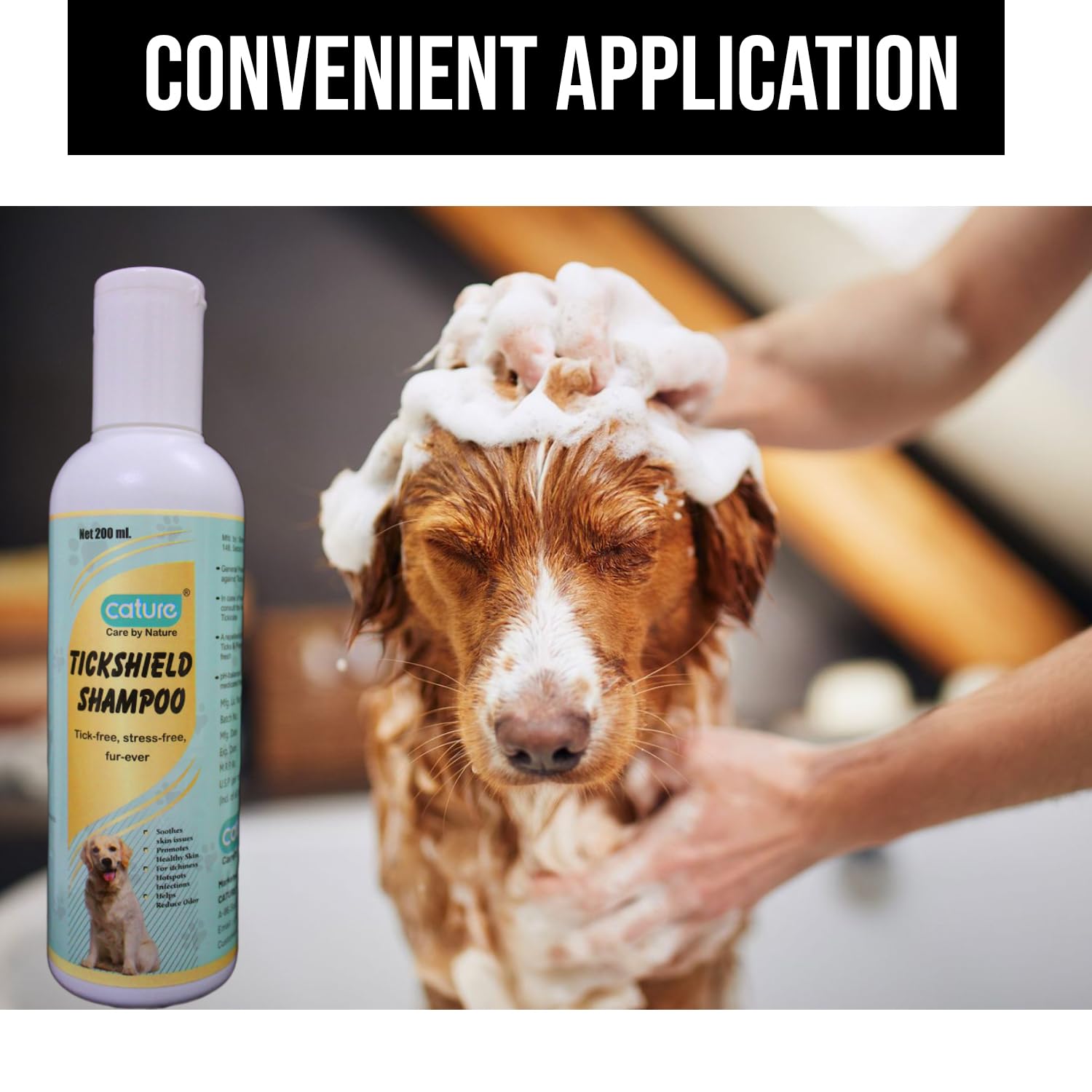 Cature Care by Nature TickShield Shampoo Tick-Free, Stress-Free, Fur-Ever Dog Shampoo 200ml | for All Types of Dog Shampoo | Anti Itch Shampoo for Dog 1