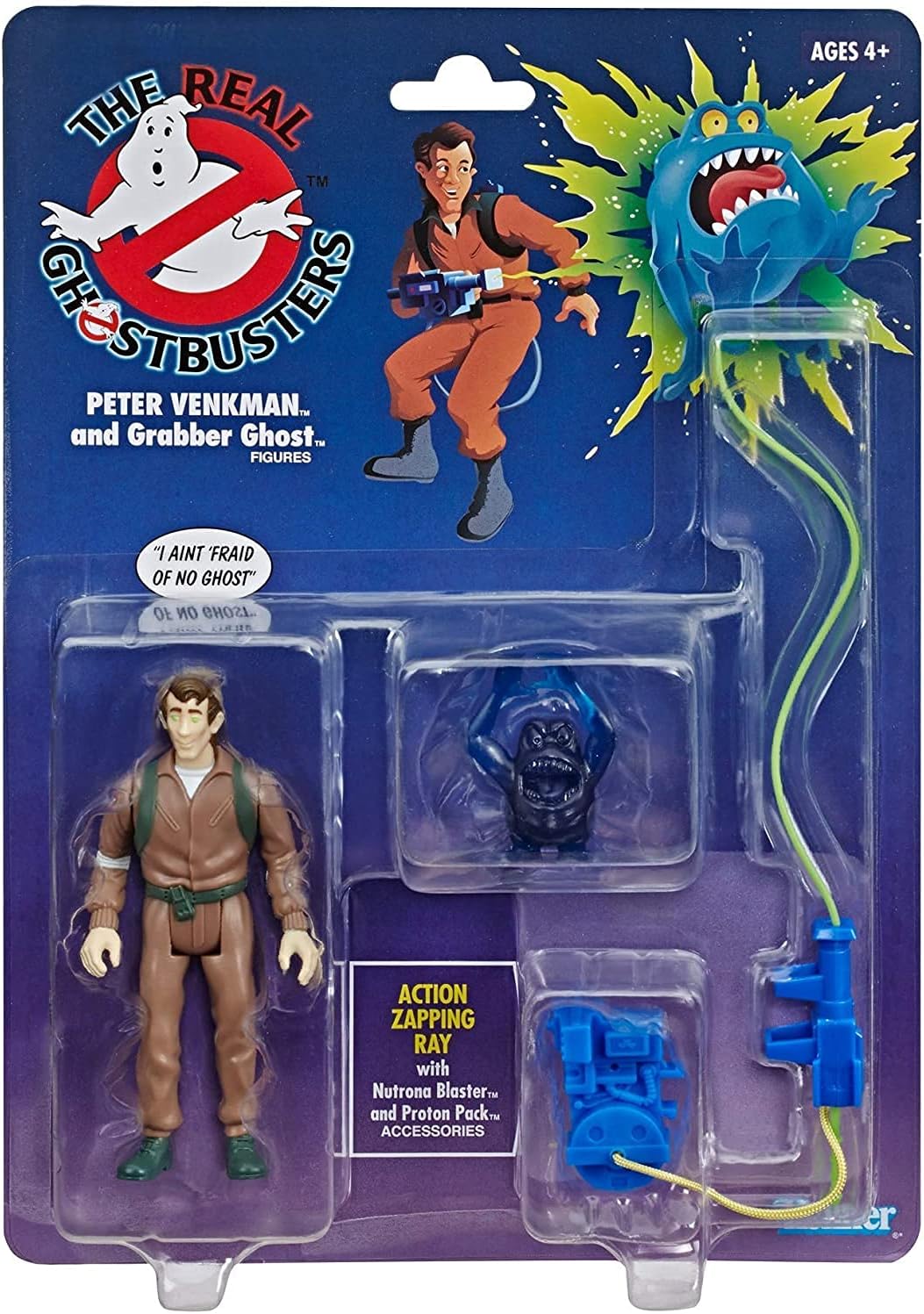 The Real Ghostbusters Retro Figures - Peter Venkman and Grabber Ghost