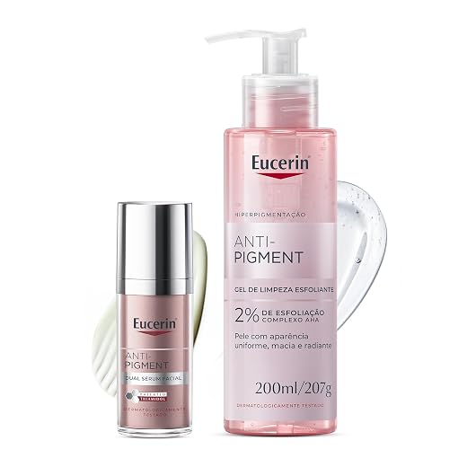 Kit Eucerin Dual Sérum Facial AntiManchas e Anti-idade 30ml + Gel de Limpeza Anti-Pigment Facial e Corporal 200ml