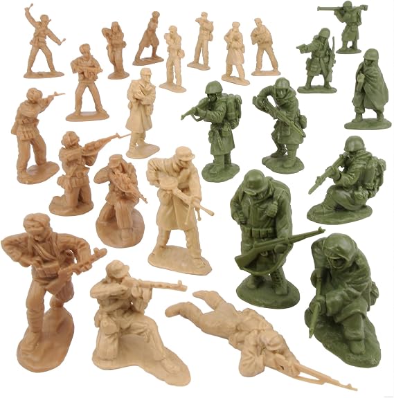 BMC Korean War Winter Battle - 24 American, North Korean, China Soldier Figures
